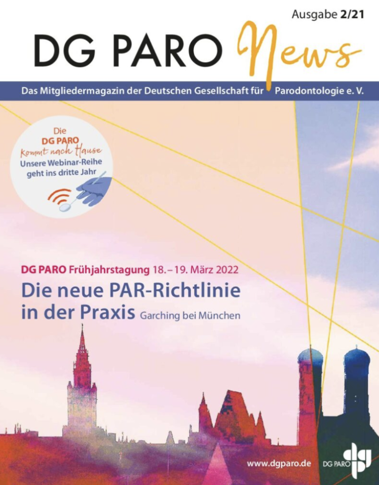 Titelbild DG PARO News 2/21: Die neue PAR-Richtlinie in der Praxis